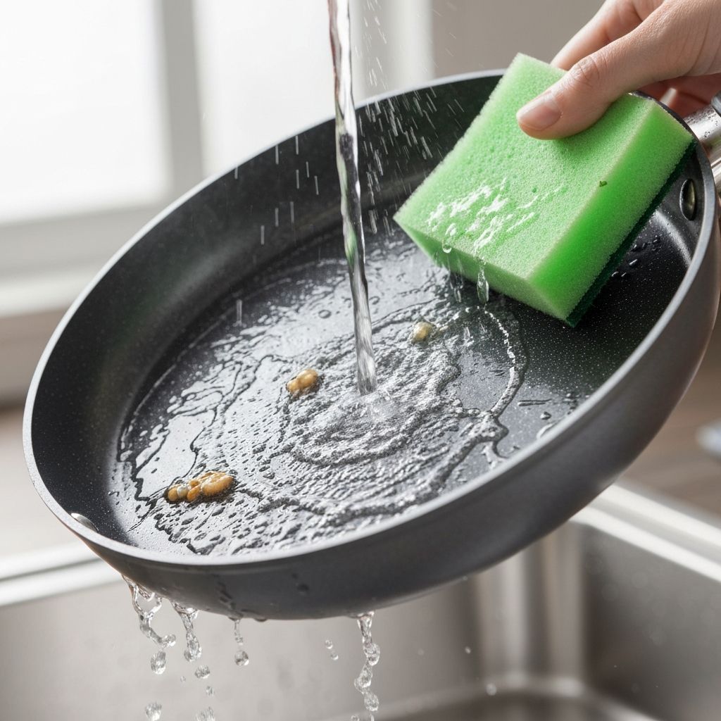 Cleaning ceramic nonstick pan