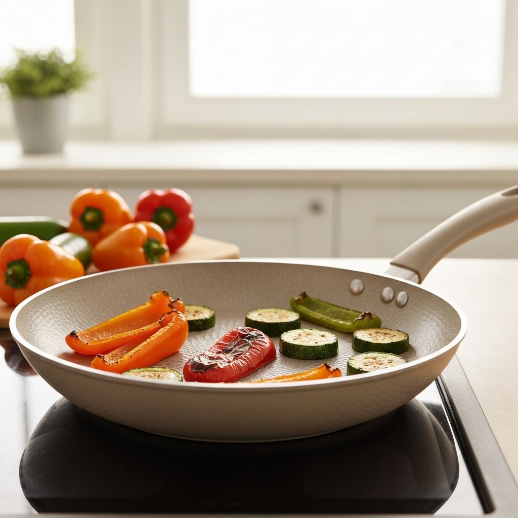 Ceramic nonstick cookware in action